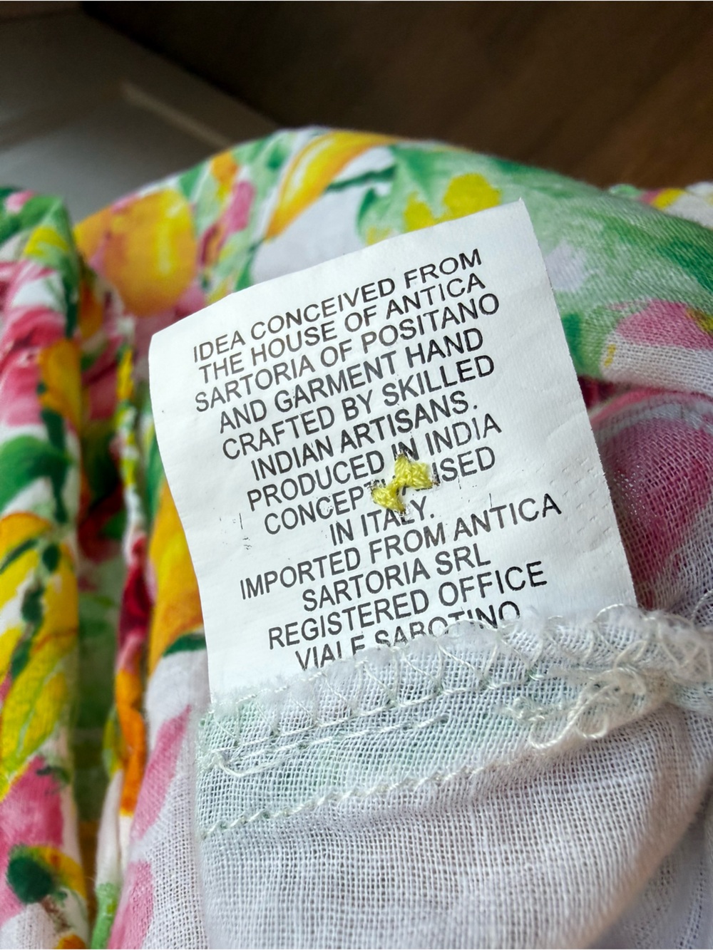 Antica Sartoria by Giacomo Cinque Lemon Positano Printed Blouse Italian Medium - Picture 5 of 10